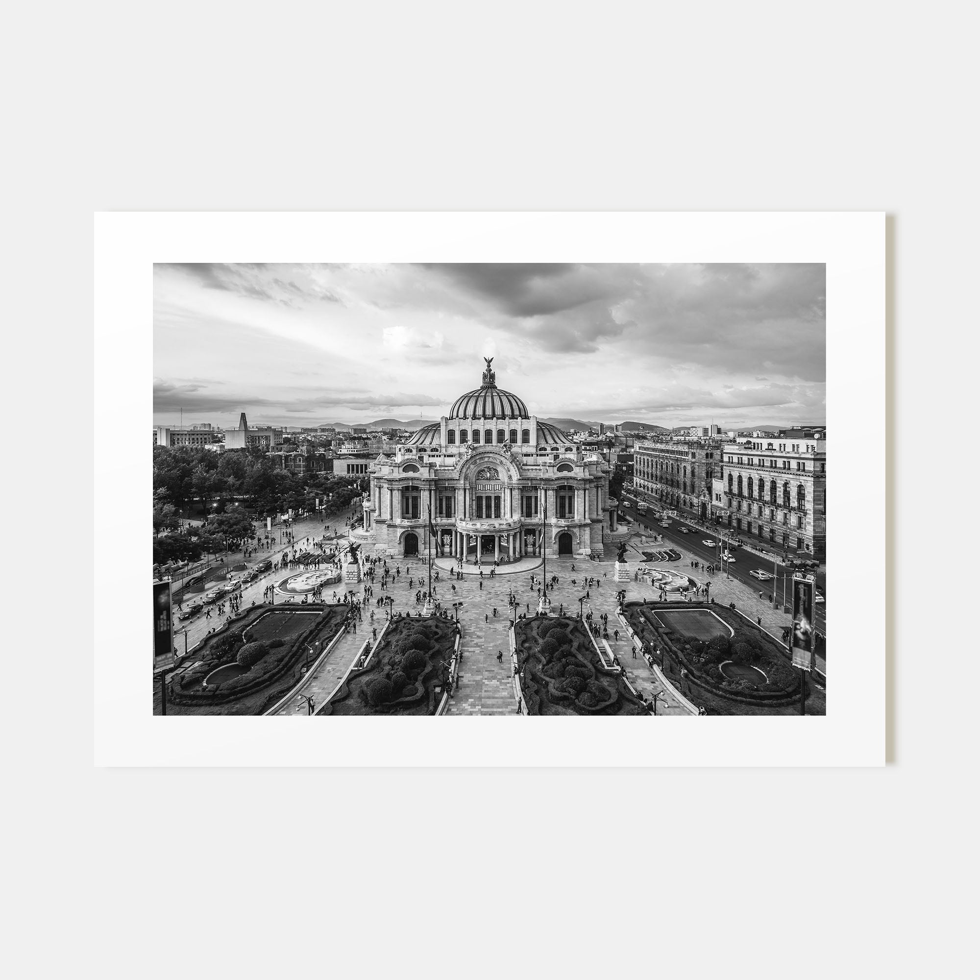 Mexico City Landscape B&W Poster