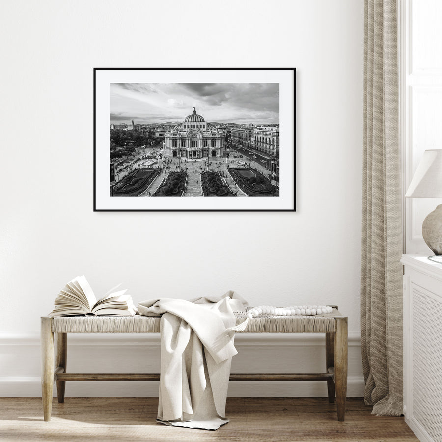 Mexico City Landscape B&W Poster