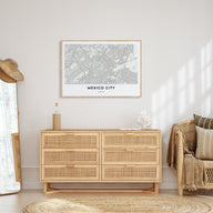 Mexico City Map Landscape Poster