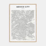 Mexico City Map Portrait Poster