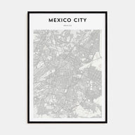 Mexico City Map Portrait Poster