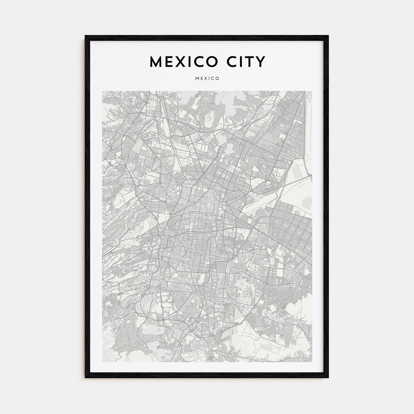 Mexico City Map Portrait Poster