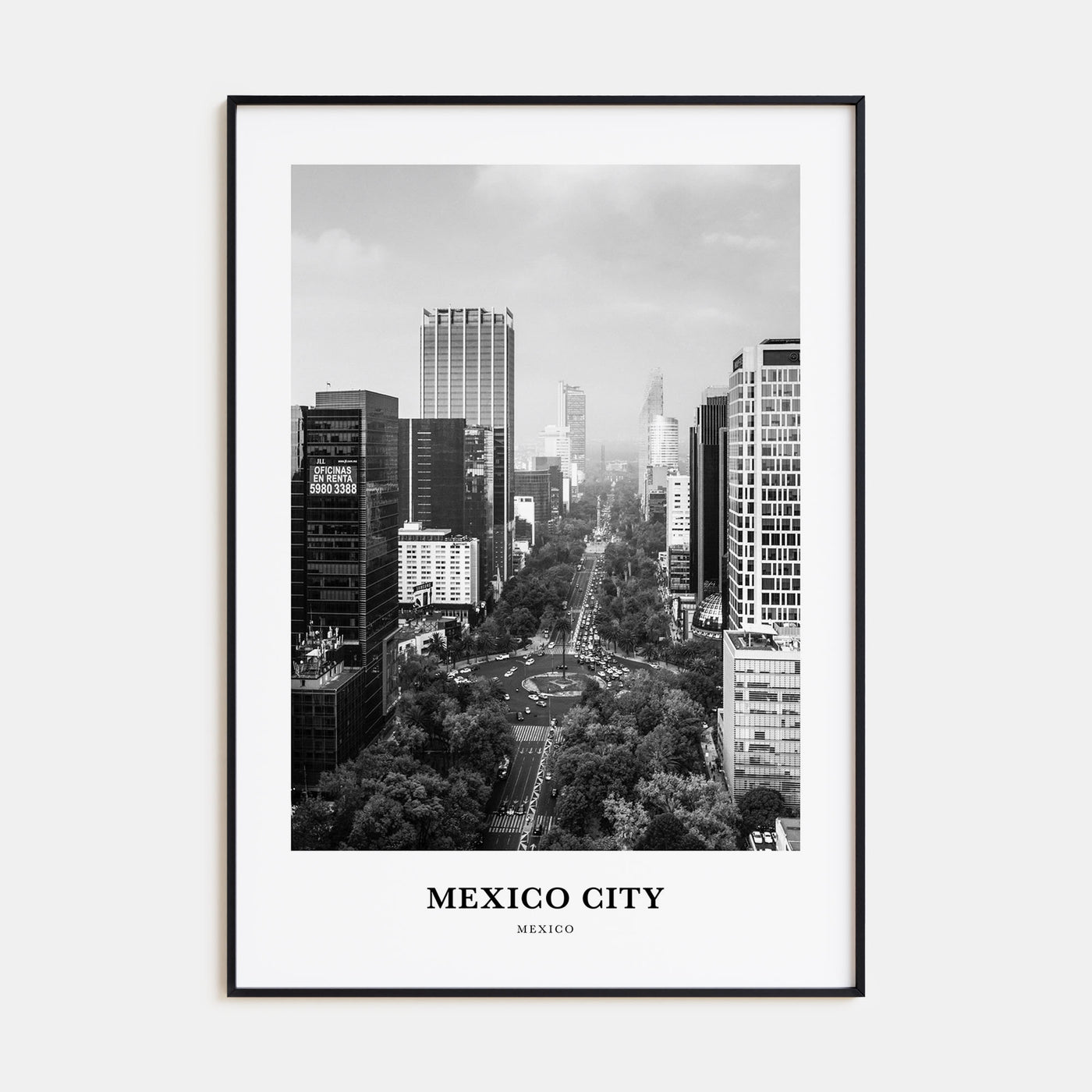Mexico City Portrait B&W No 1 Poster