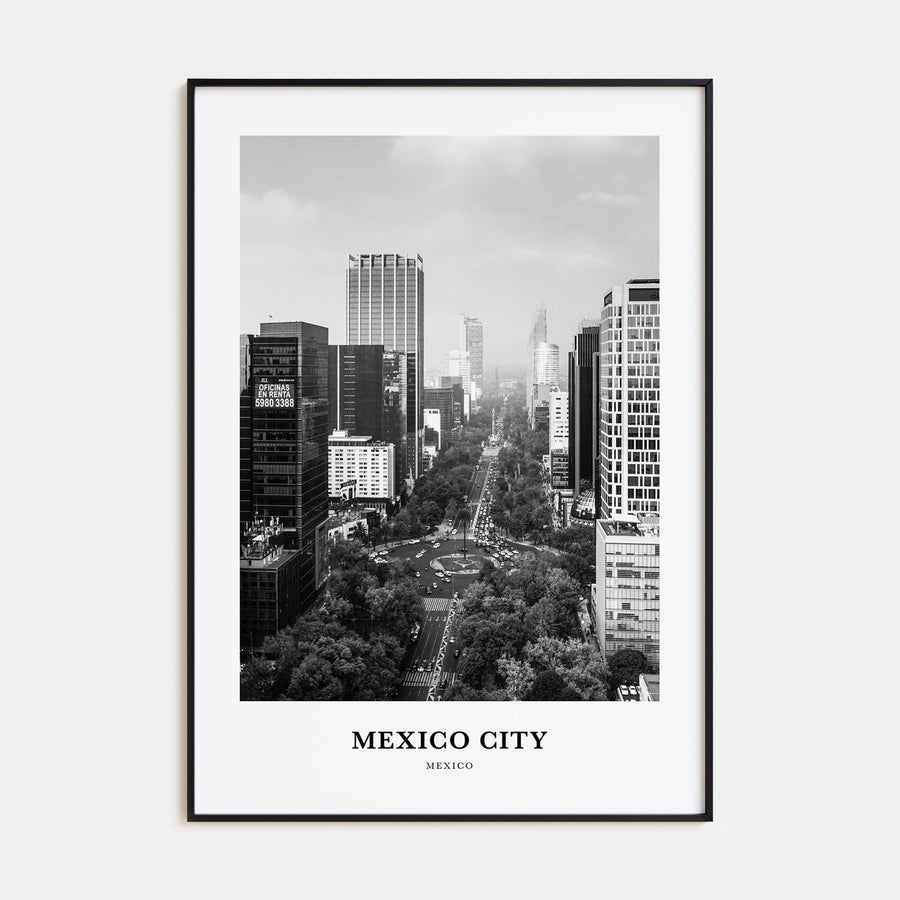 Mexico City Portrait B&W No 1 Poster
