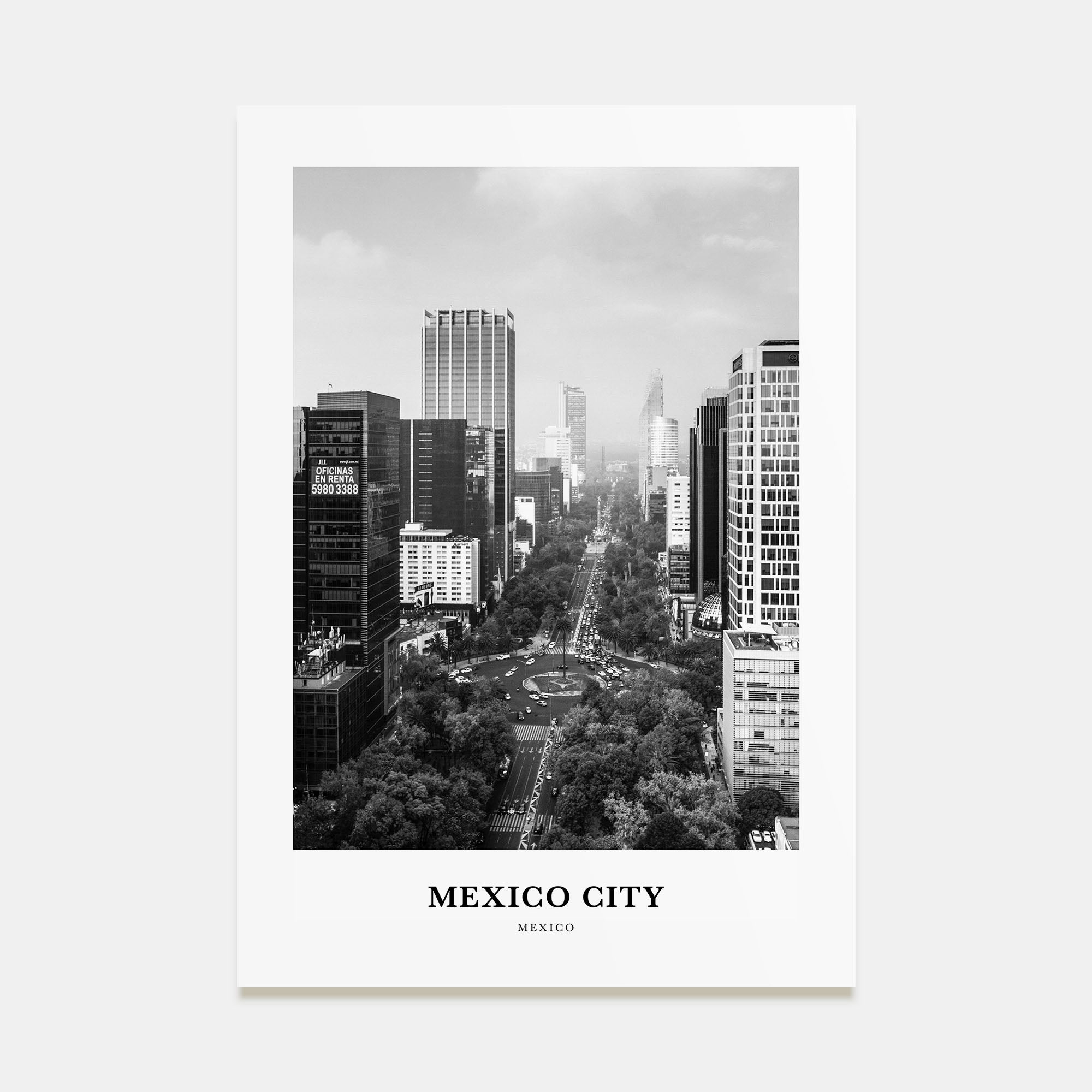 Mexico City Portrait B&W No 1 Poster