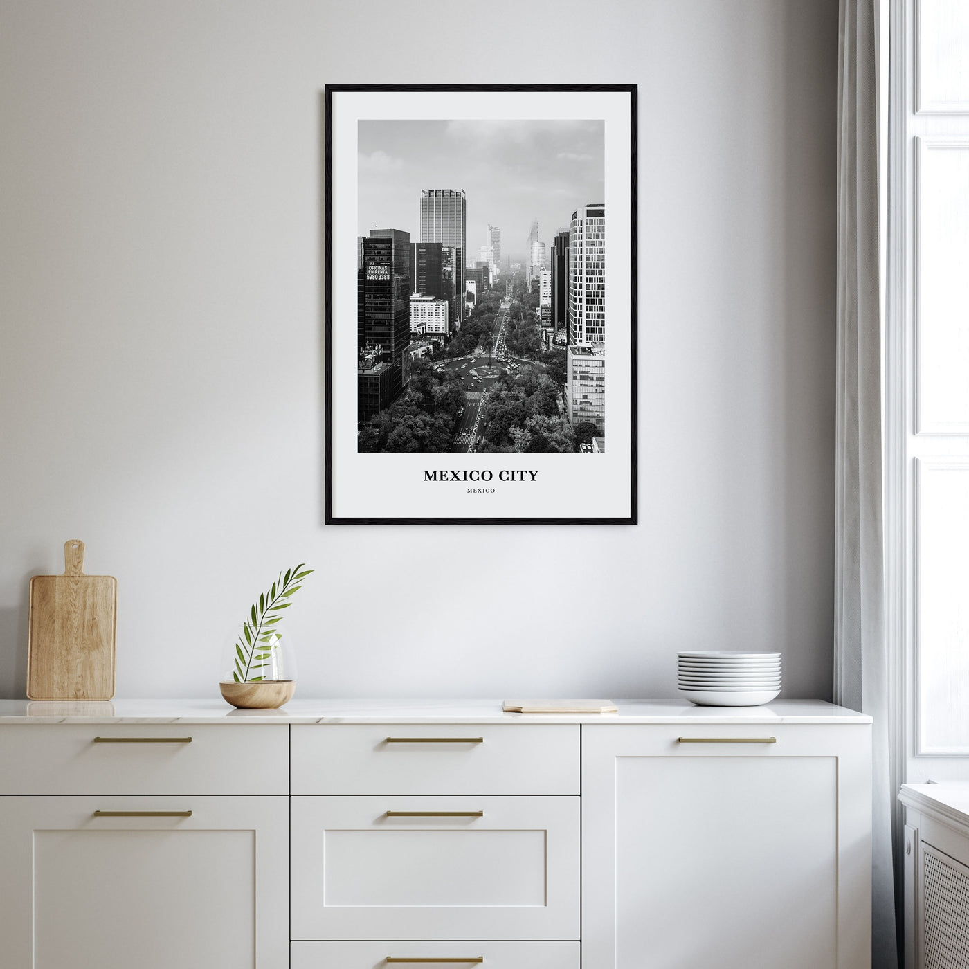 Mexico City Portrait B&W No 1 Poster