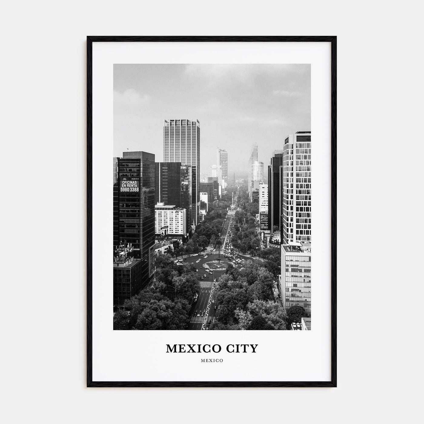 Mexico City Portrait B&W No 1 Poster