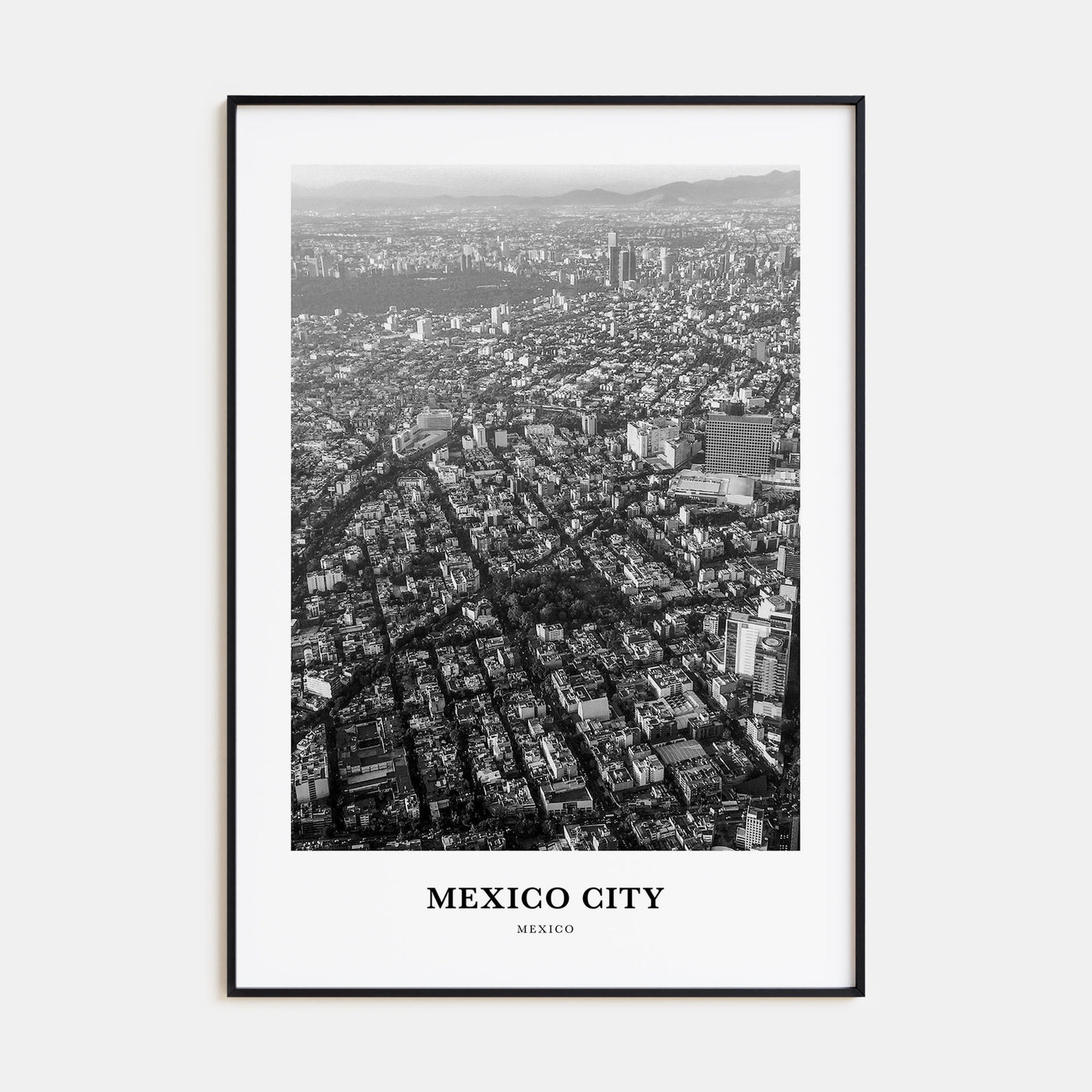 Mexico City Portrait B&W No 2 Poster