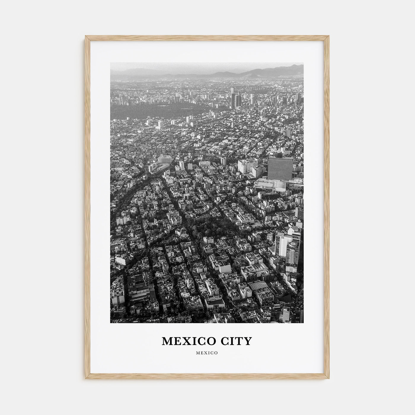 Mexico City Portrait B&W No 2 Poster