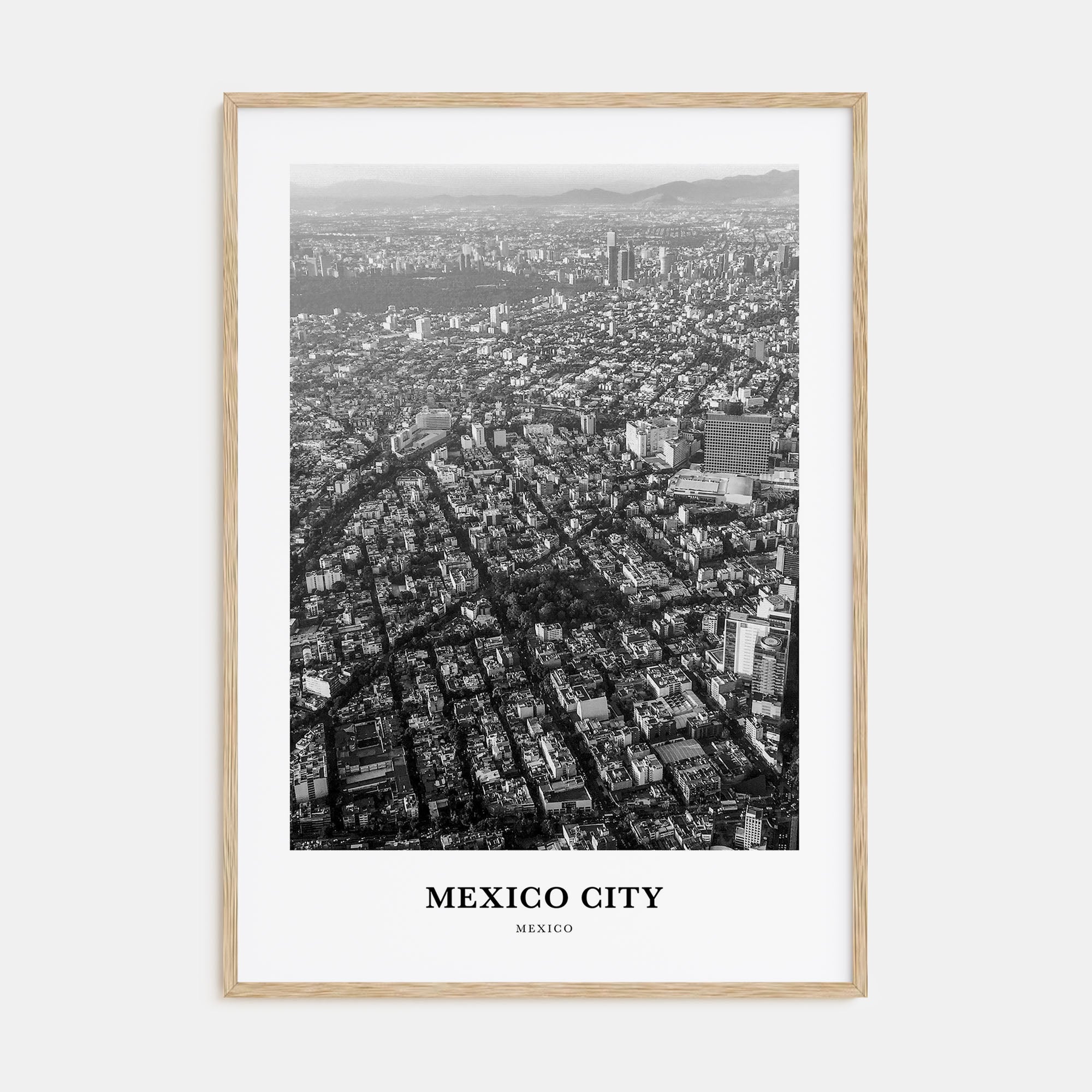 Mexico City Portrait B&W No 2 Poster