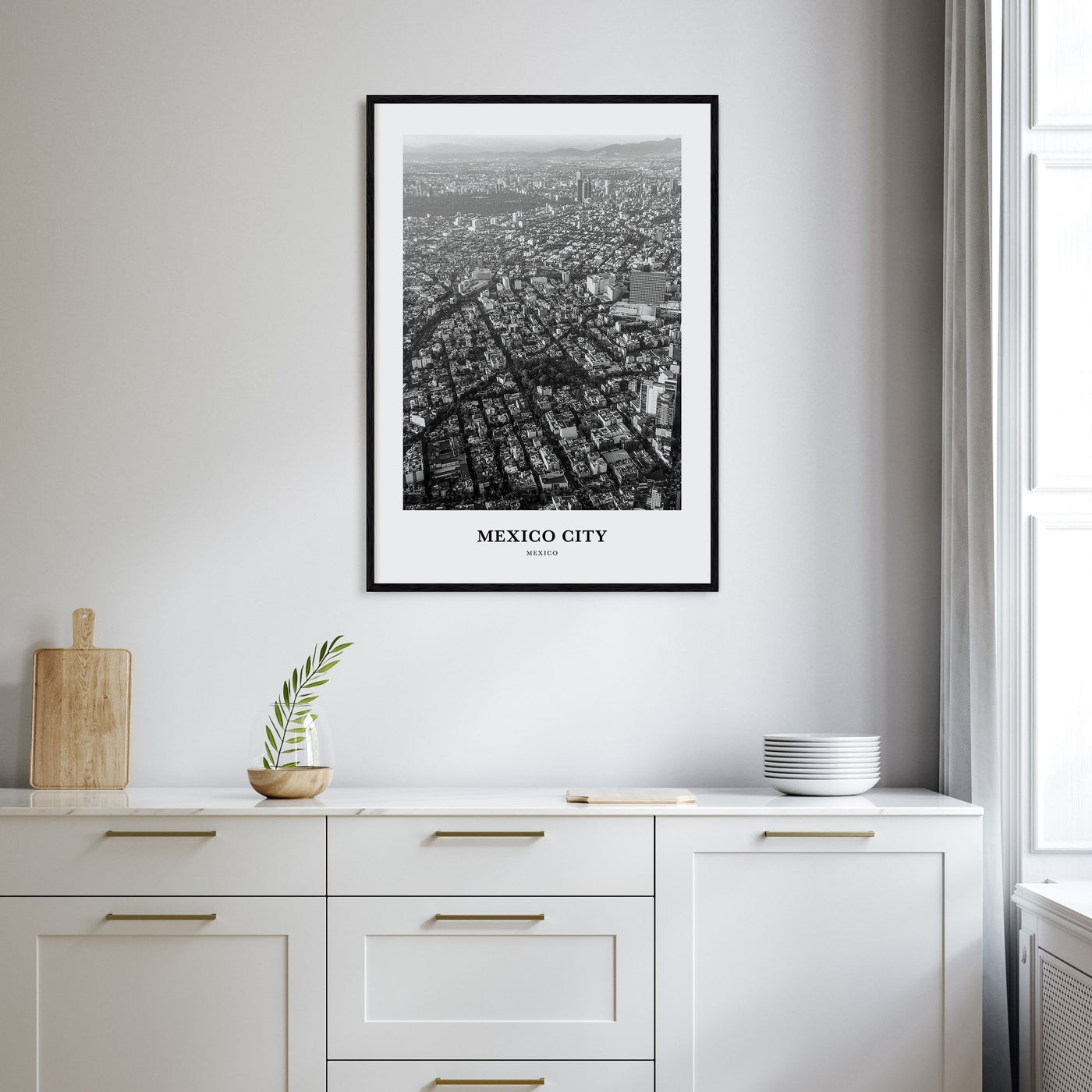 Mexico City Portrait B&W No 2 Poster