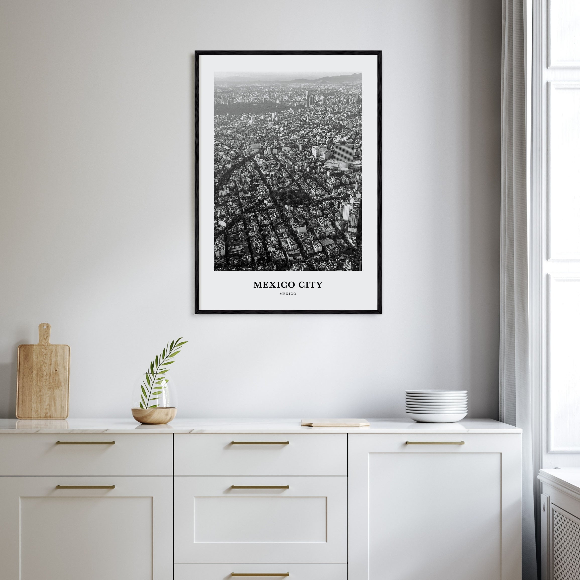 Mexico City Portrait B&W No 2 Poster