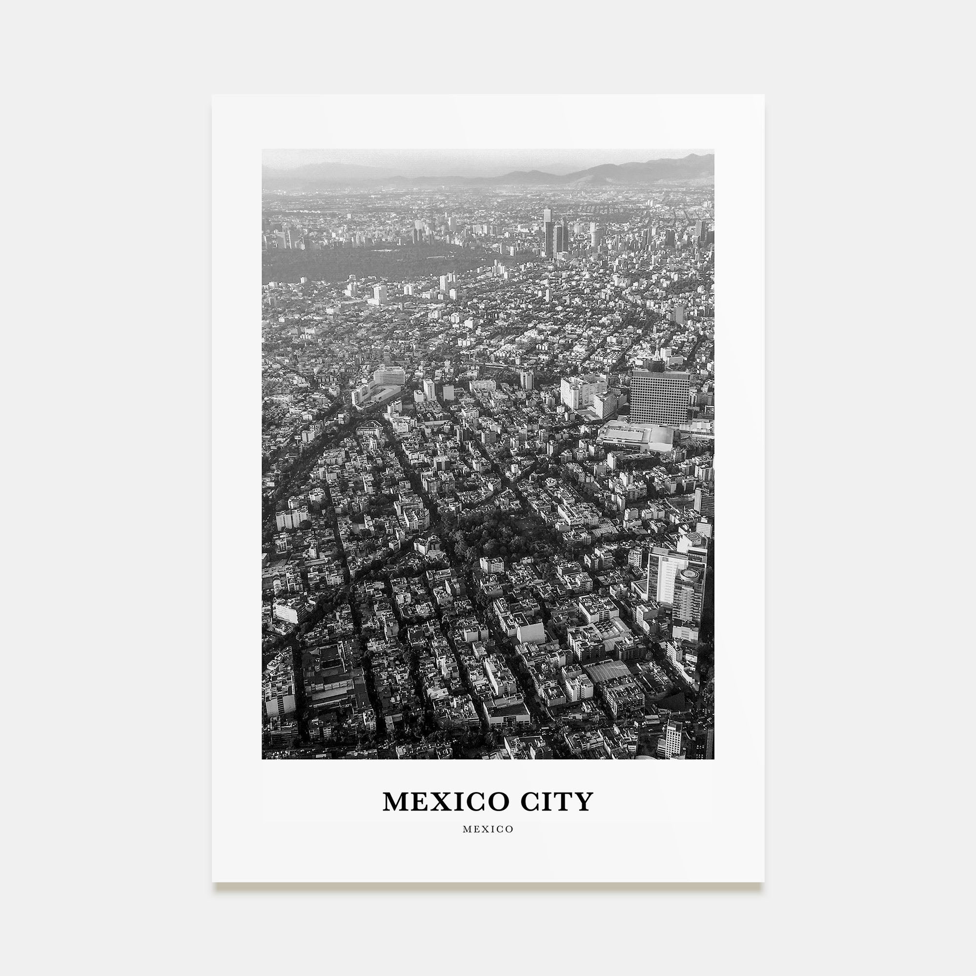 Mexico City Portrait B&W No 2 Poster