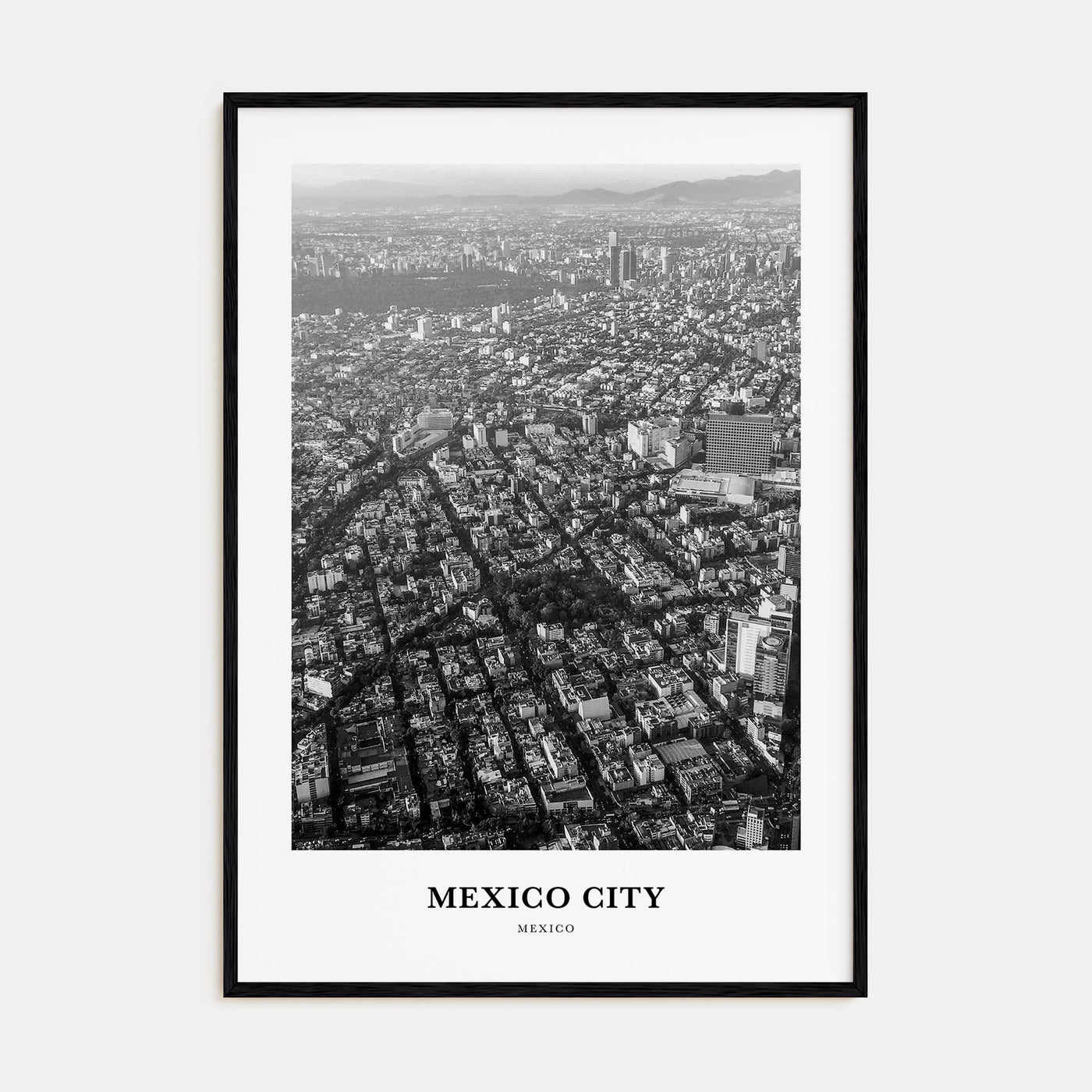 Mexico City Portrait B&W No 2 Poster