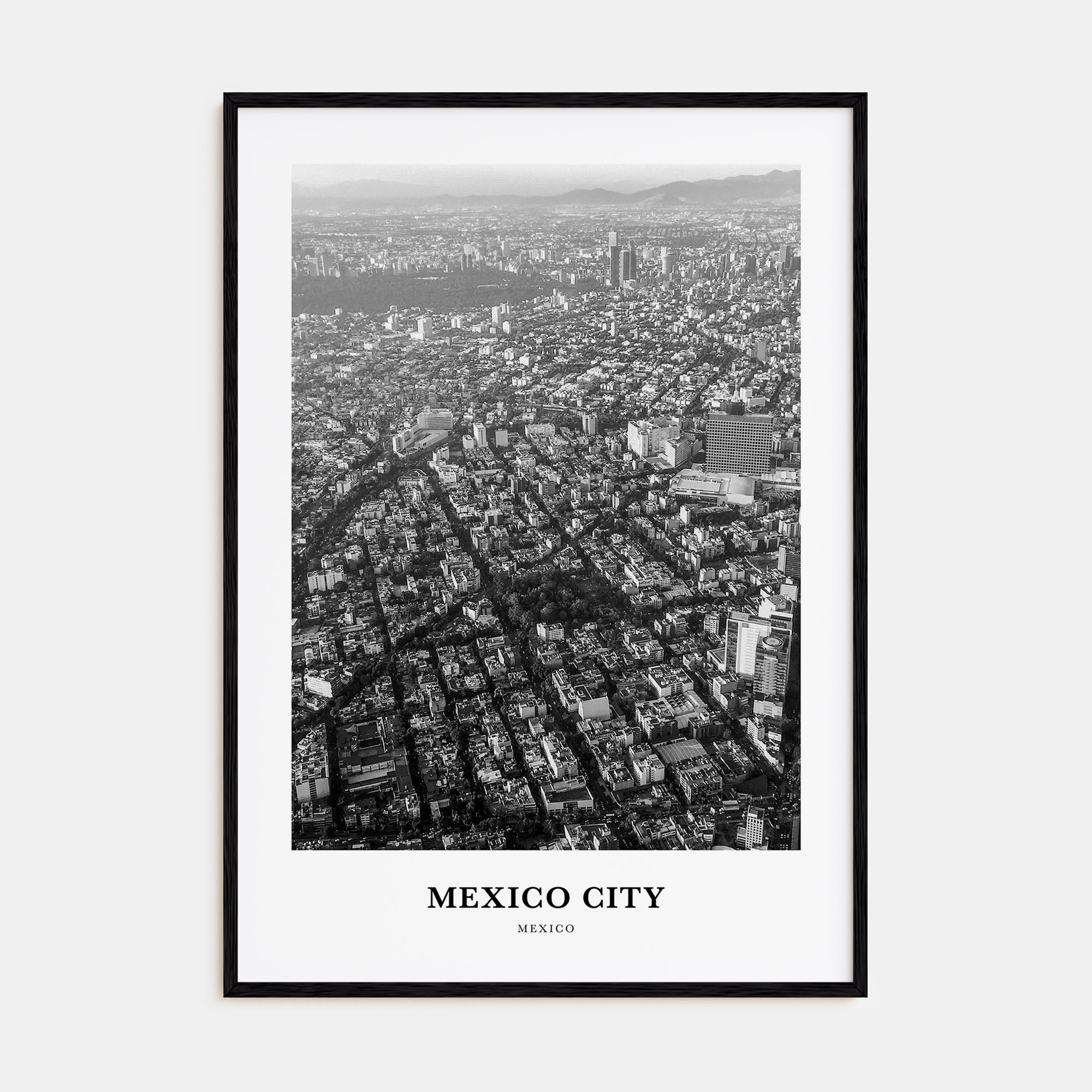 Mexico City Portrait B&W No 2 Poster