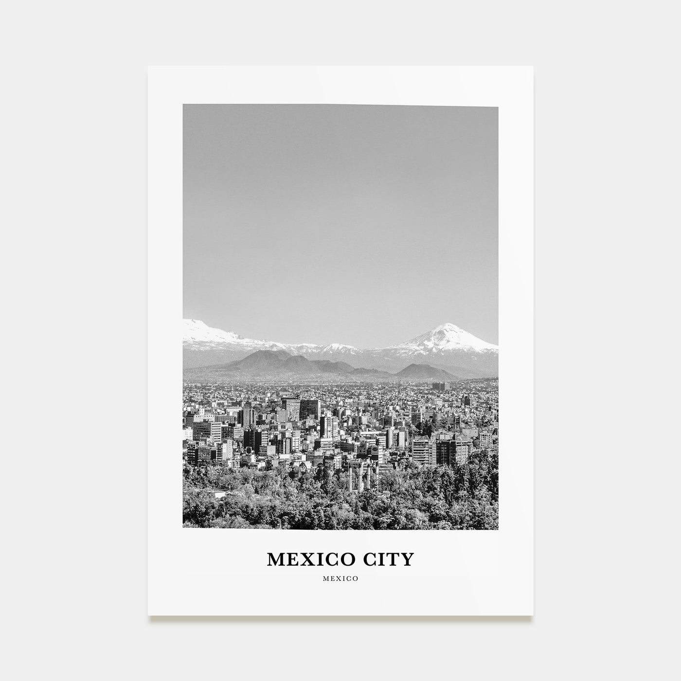 Mexico City Portrait B&W No 3 Poster
