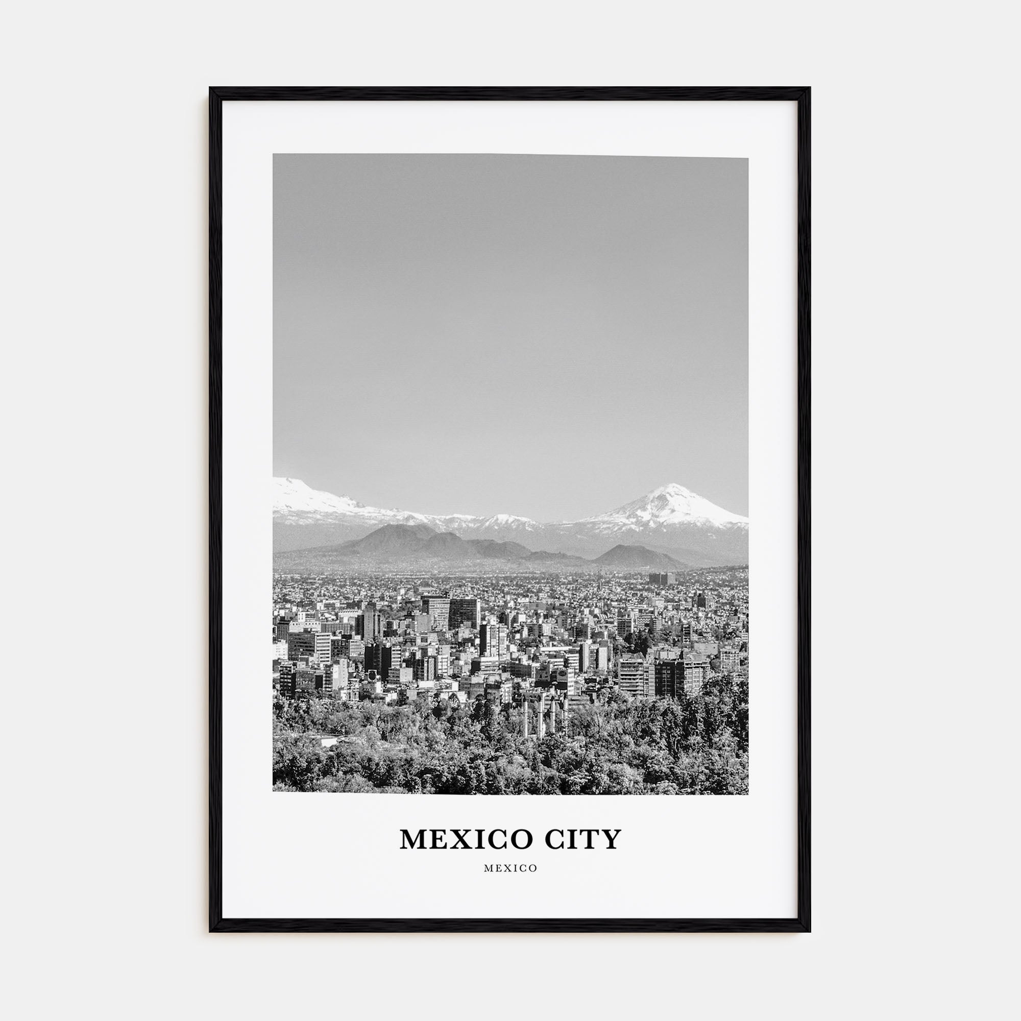 Mexico City Portrait B&W No 3 Poster