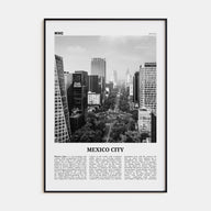 Mexico City Travel B&W No 1 Poster