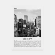Mexico City Travel B&W No 1 Poster