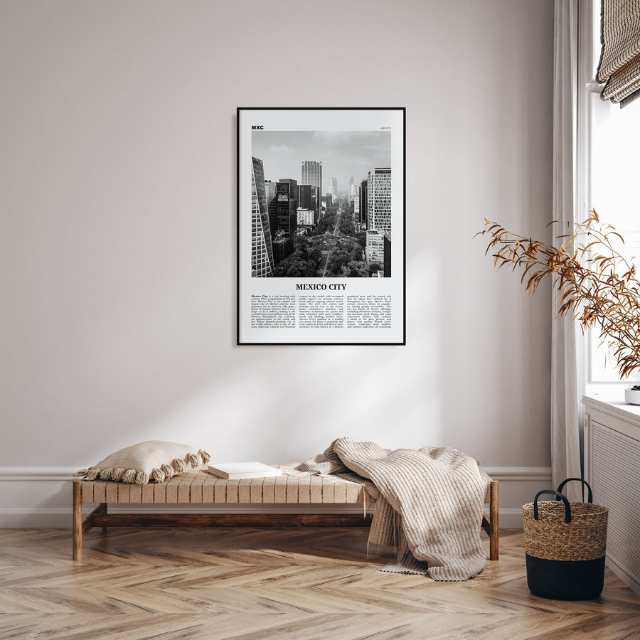 Mexico City Travel B&W No 1 Poster