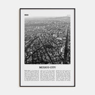 Mexico City Travel B&W No 3 Poster