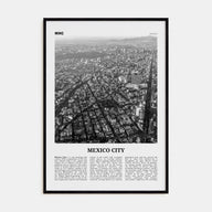 Mexico City Travel B&W No 3 Poster