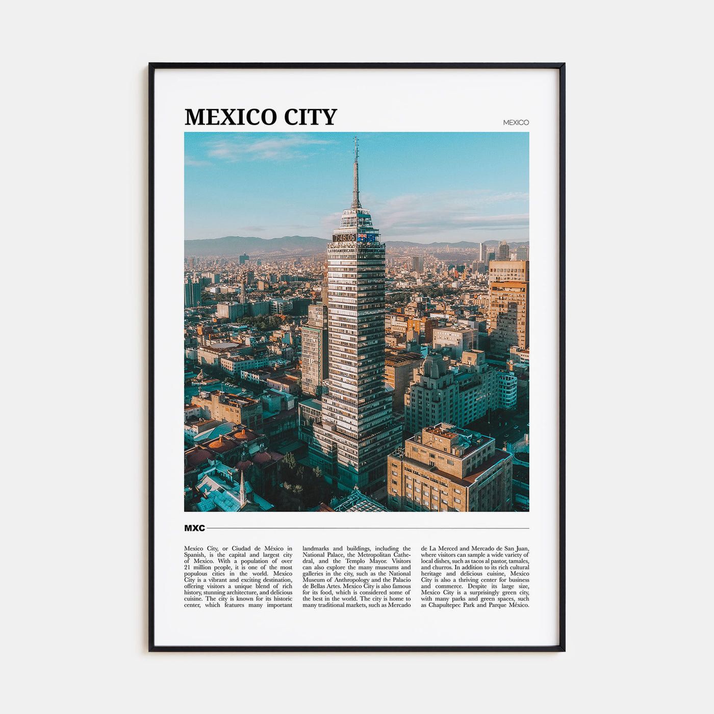 Mexico City Travel Color No 1 Poster