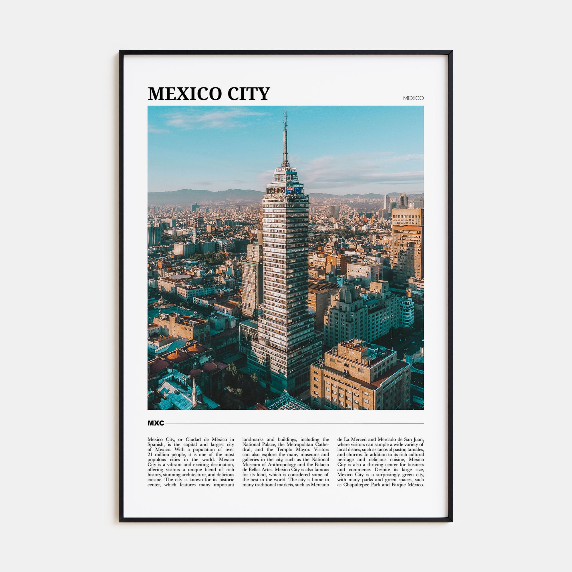 Mexico City Travel Color No 1 Poster