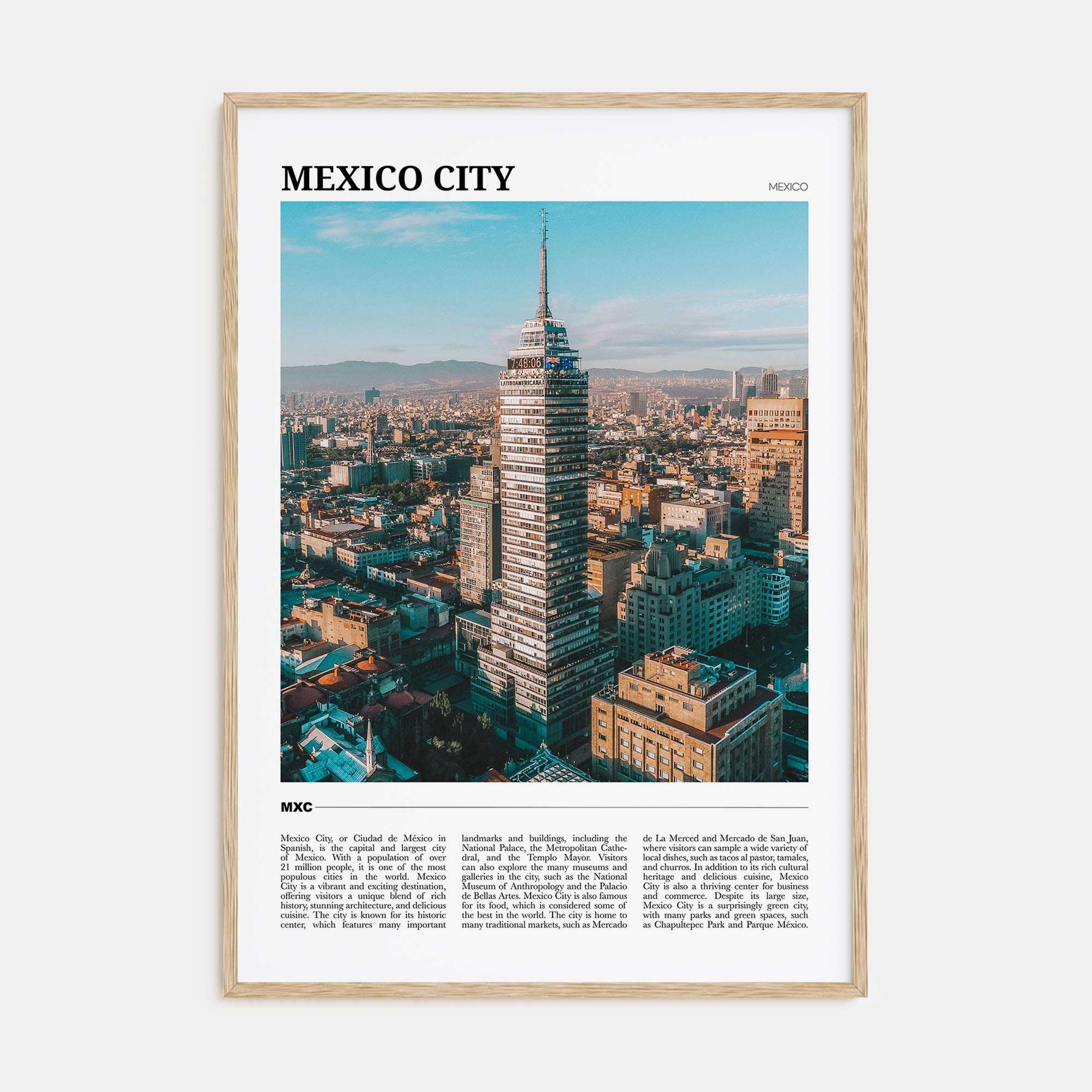 Mexico City Travel Color No 1 Poster