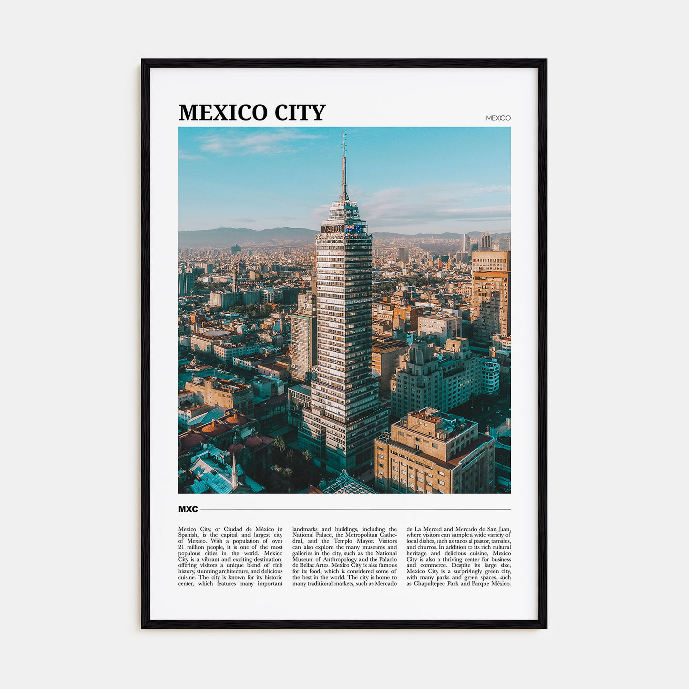 Mexico City Travel Color No 1 Poster
