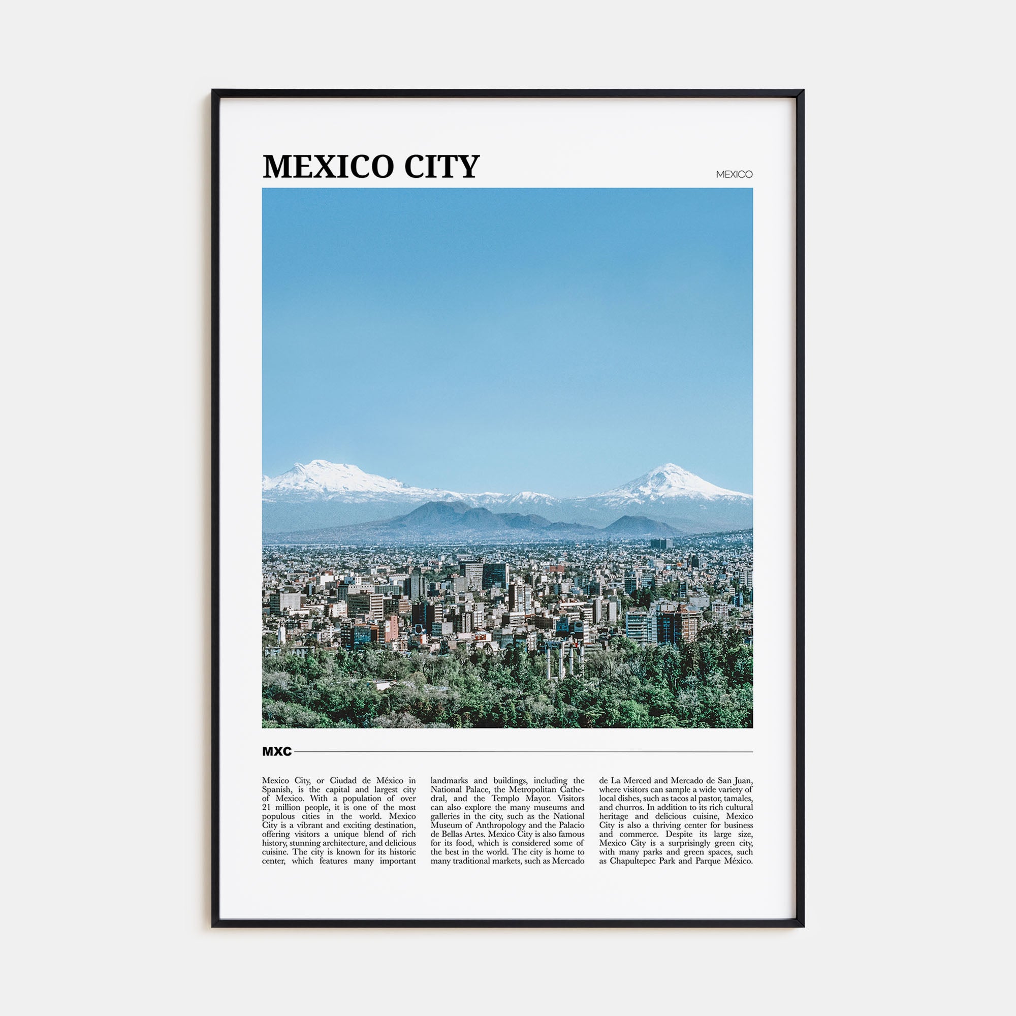 Mexico City Travel Color No 2 Poster