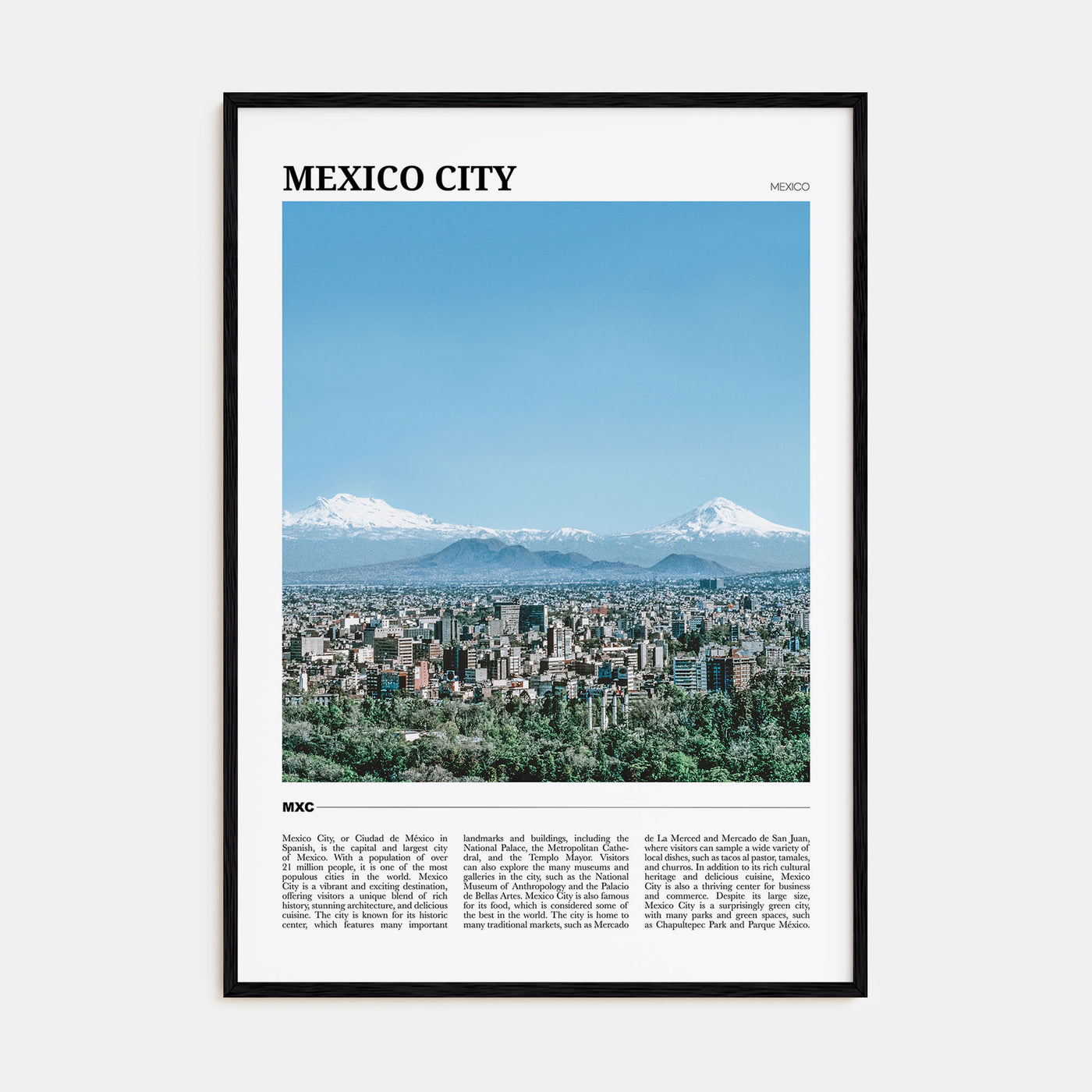 Mexico City Travel Color No 2 Poster