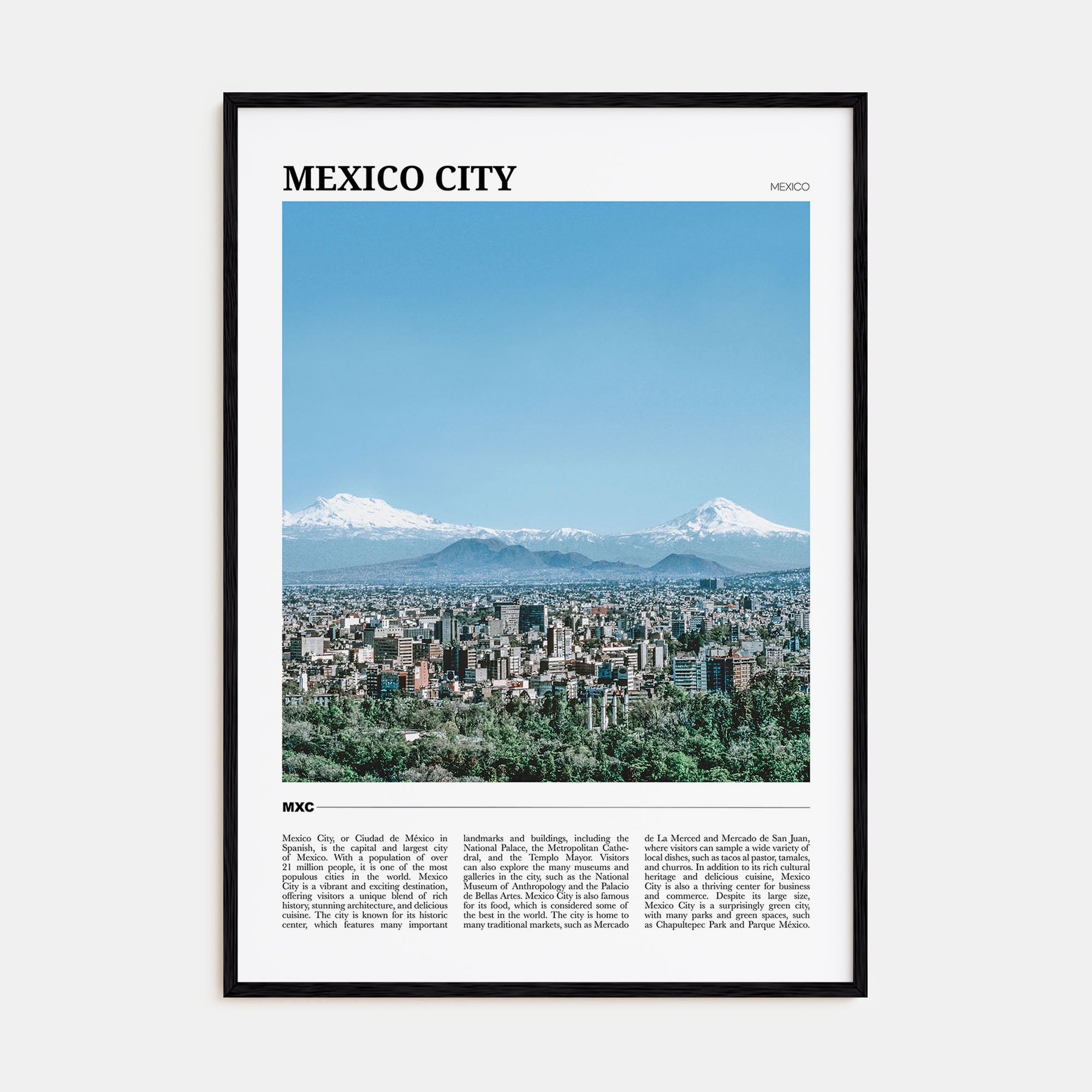 Mexico City Travel Color No 2 Poster