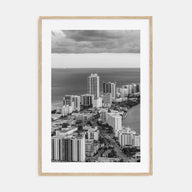 Miami Beach Photo B&W Poster