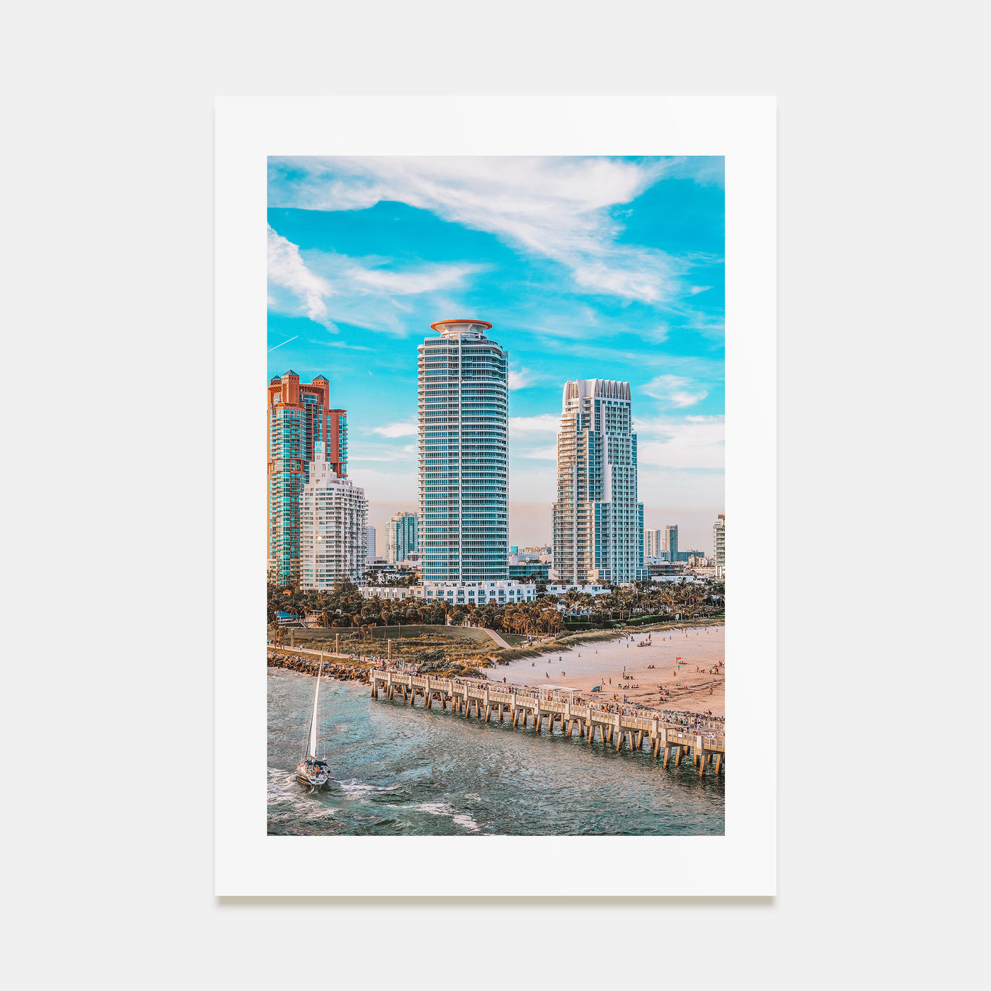 Miami Beach Photo Color Poster