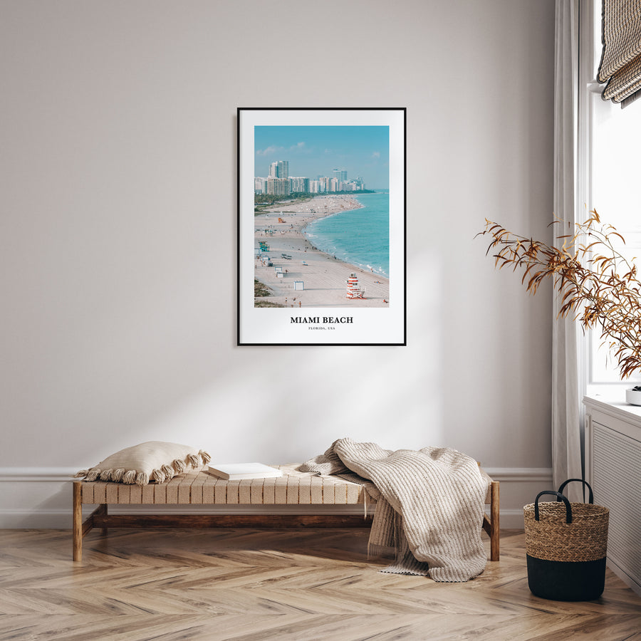 Miami Beach Portrait Color Poster