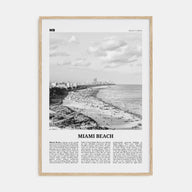 Miami Beach Travel B&W Poster