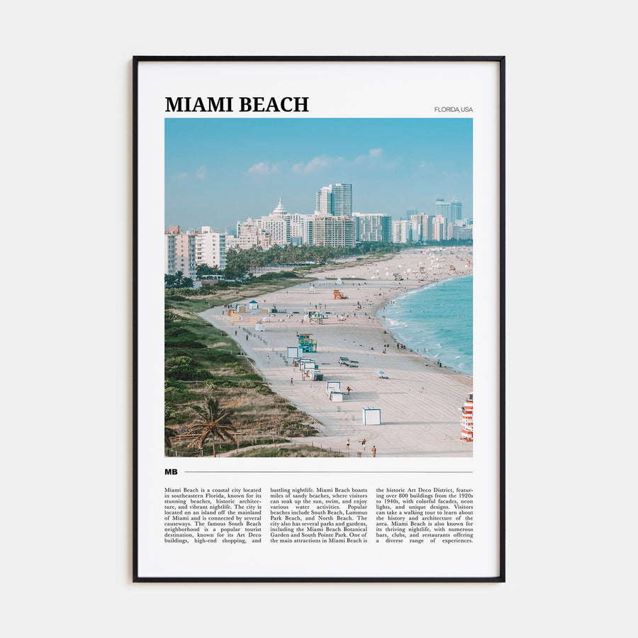 Miami Beach Travel Color Poster
