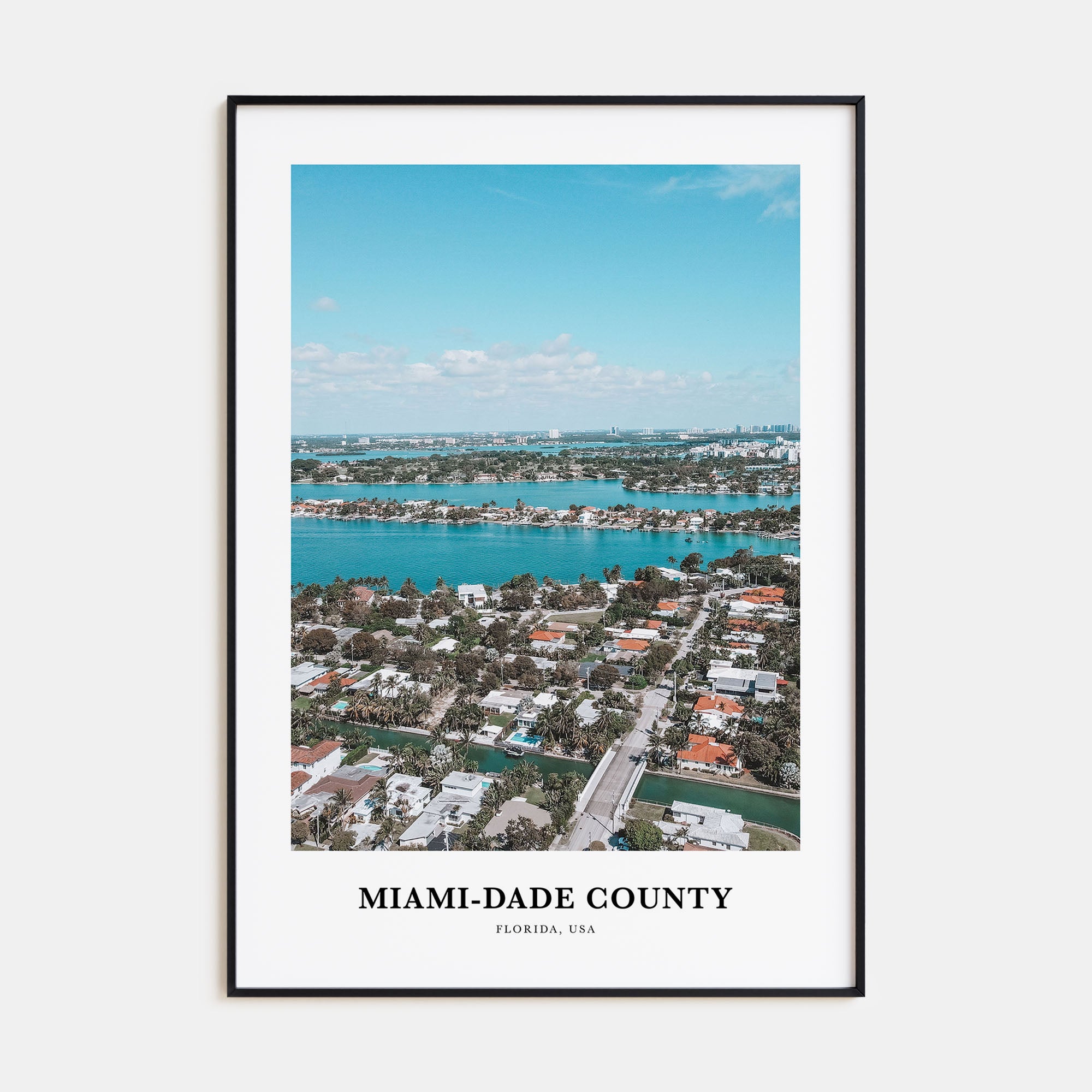 Miami-Dade County Portrait Color Poster