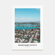 Miami-Dade County Portrait Color Poster