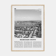 Miami-Dade County Travel B&W Poster