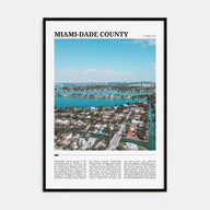 Miami-Dade County Travel Color Poster