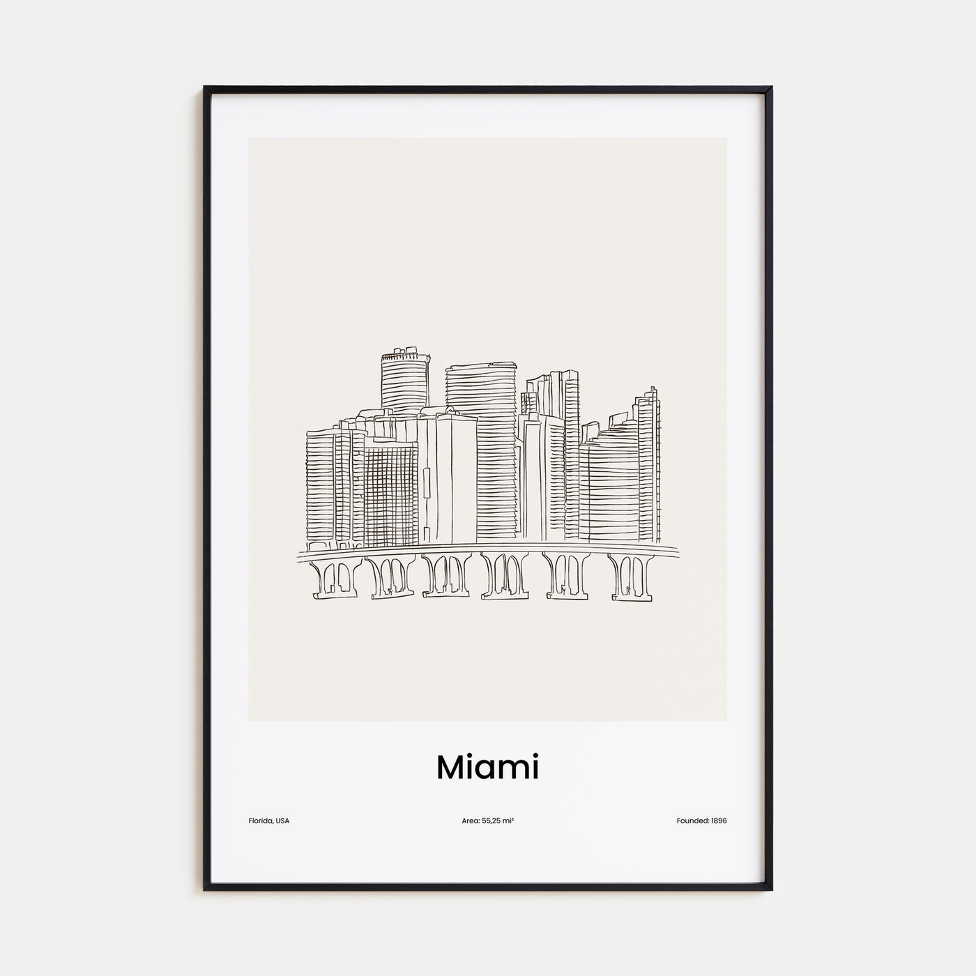 Miami Drawn Poster