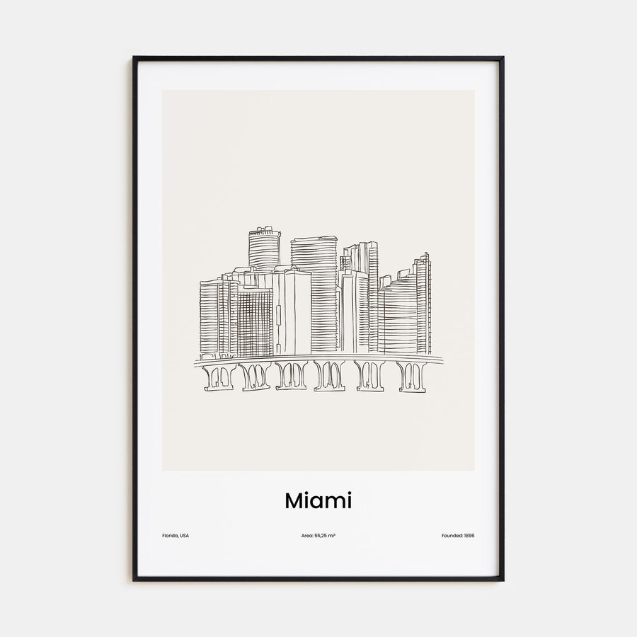 Miami Drawn Poster