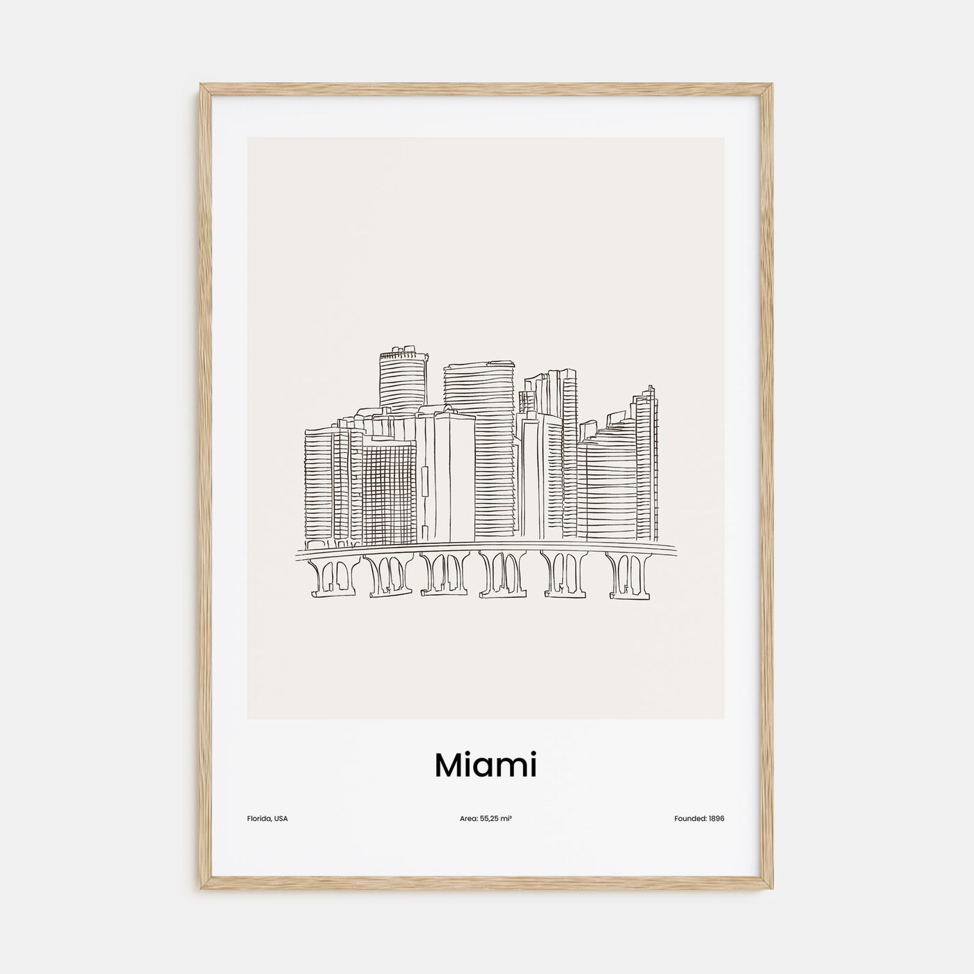 Miami Drawn Poster