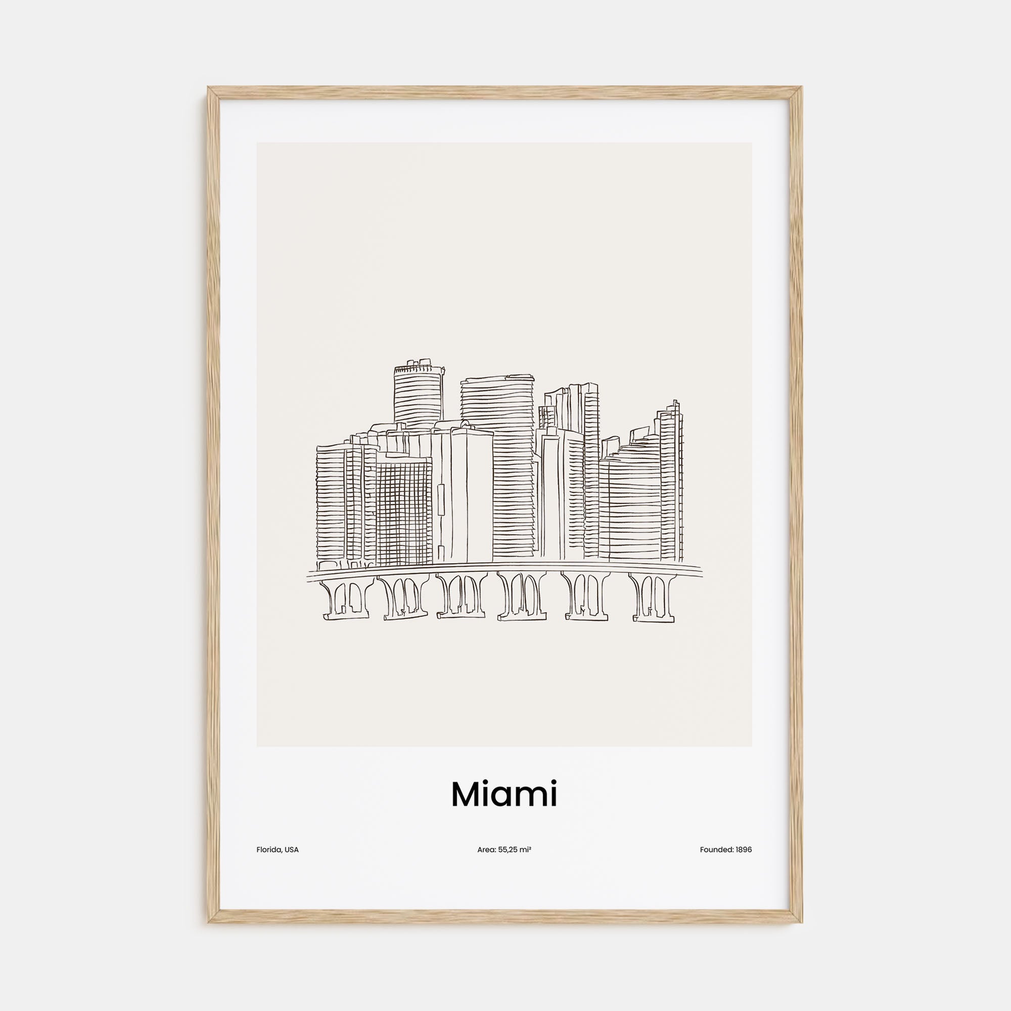 Miami Drawn Poster