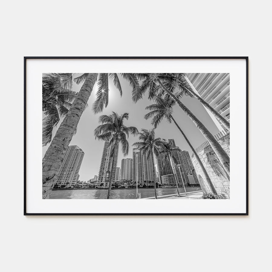 Miami Landscape B&W Poster