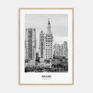 Miami Portrait B&W No 1 Poster