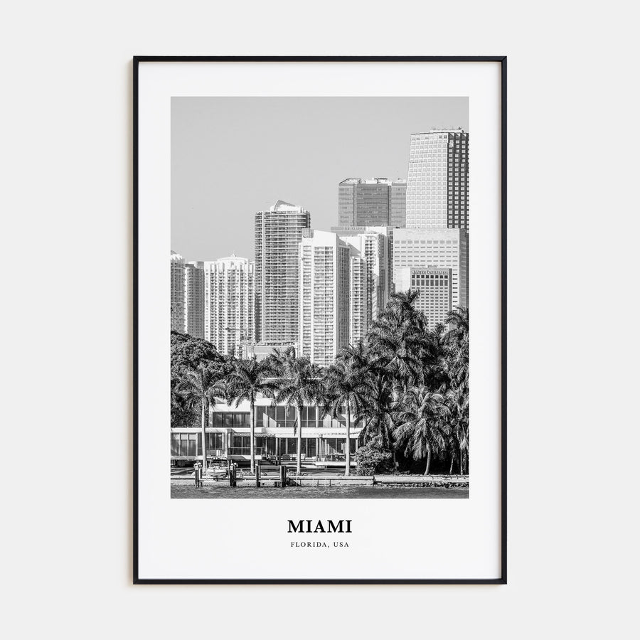 Miami Portrait B&W No 2 Poster