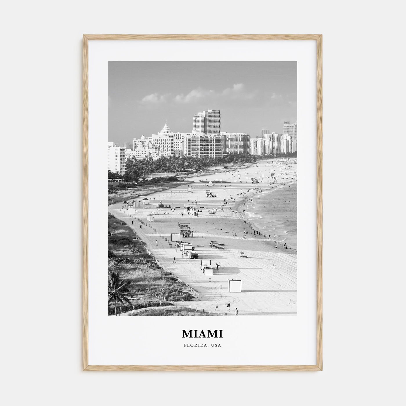 Miami Portrait B&W No 3 Poster